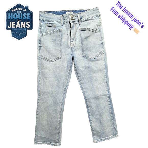 Kensie The Savannah High Rise Flare Ankle Jeans Size 4/27 – Light Wash - Picture 1 of 16